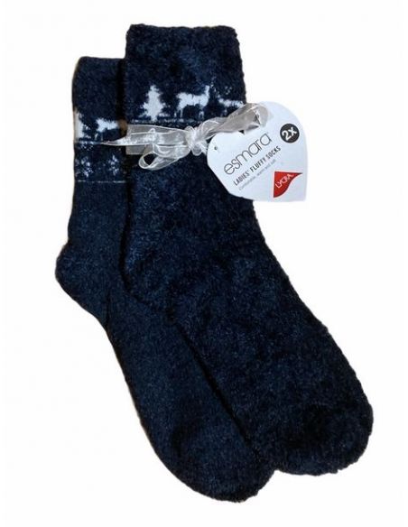 Socks Plush Esmara Blue Size 39-42 (Packaging 2pcs) buy in online store