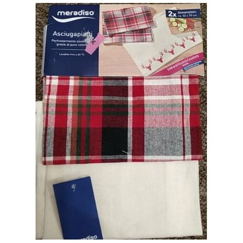 Kitchen Towels Meradiso 50 * 70cm - Cage (Packaging 2pcs) buy in online store