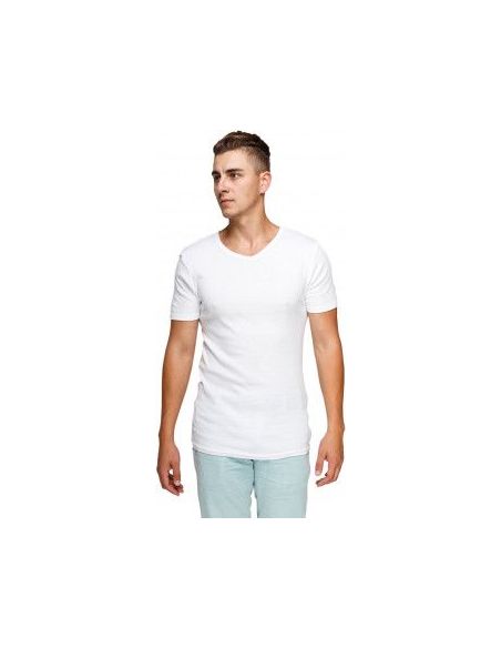 Men's Basic Liverge T-shirt (Germany) V-neckline - Size 3XL, White buy in online store Men's Basic Liverge T-shirt (Germany) V-neckline - Size 3XL, White buy in online store