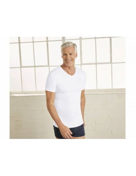Men's Basic Liverge T-shirt (Germany) V-neckline - Size 3XL, White buy in online store Men's Basic Liverge T-shirt (Germany) V-neckline - Size 3XL, White buy in online store