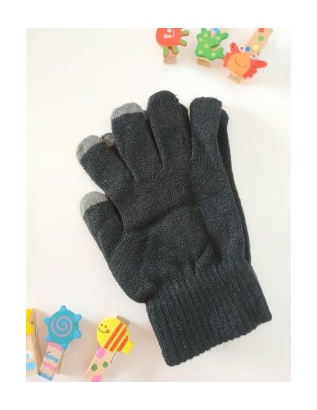 Gloves for touch screens - black and gray buy in online store Gloves for touch screens - black and gray buy in online store