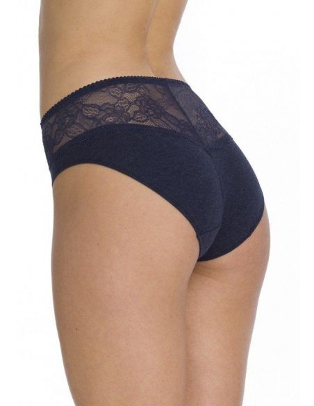 Women's Bikini Panties High Key LPC 265 B20 - Dark Blue buy in online store Women's Bikini Panties High Key LPC 265 B20 - Dark Blue buy in online store