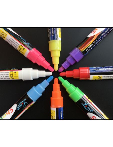 Cretaceous marker on water based Showidea 4mm - Set of 8 colors buy in online store