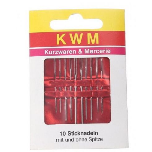 Set of needles with a big ear, 10 pcs kwm buy in online store