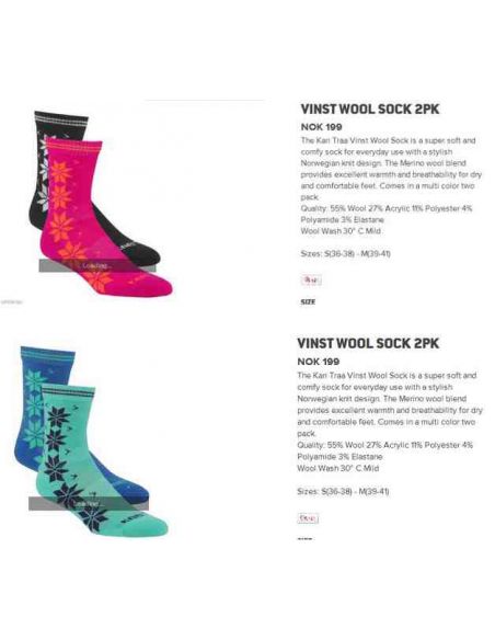 Socks from Merinos Merinos Kari Traa 39-41 Dark gray buy in online store