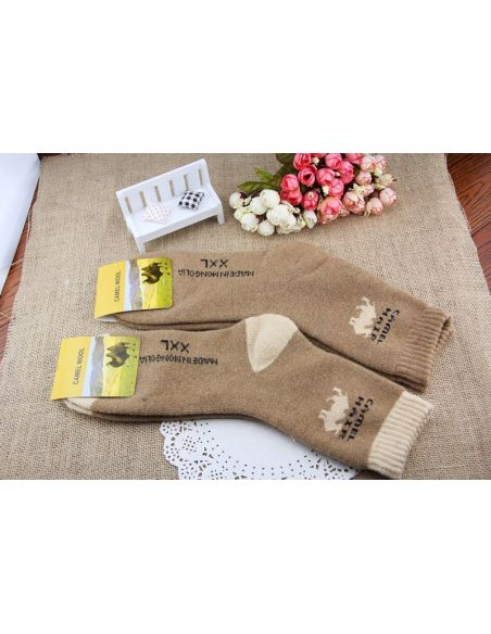 Socks from camel wool terry XXL - 40-44 size buy in online store
