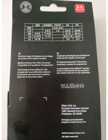 Socks Under Armour UA Run - Gray size MD (36-41) buy in online store