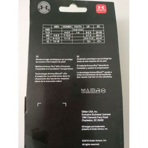 Socks Under Armour UA Run - Black Size MD (36-41) buy in online store