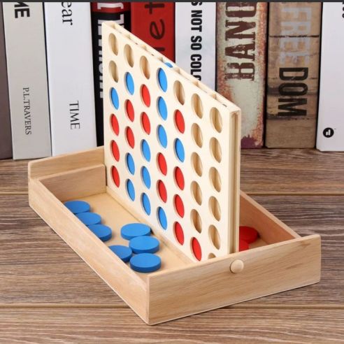 Board game Board game Four in a row (made of wood) buy in online store