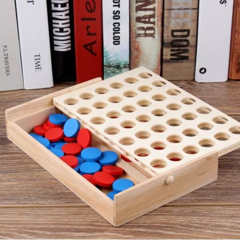 Board game Board game Four in a row (made of wood) buy in online store