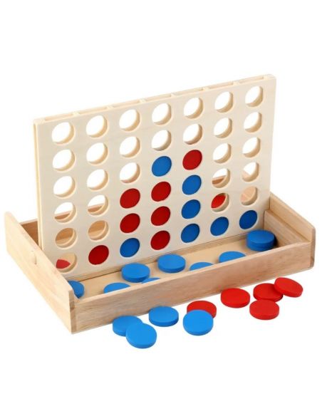 Board game Board game Four in a row (made of wood) buy in online store