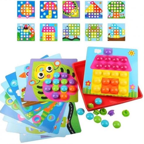 Color Mosaic Button Idea with Cardboard Distrants buy in online store