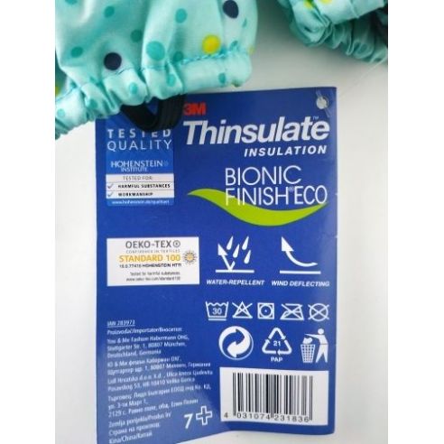 Lupilu mittens with polar insulation Thinsulate turquoise size 2.5 buy in online store