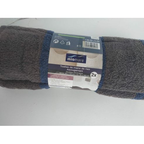 Miomare 50x100cm Hand Towels - 2pcs (Striped) buy in online store