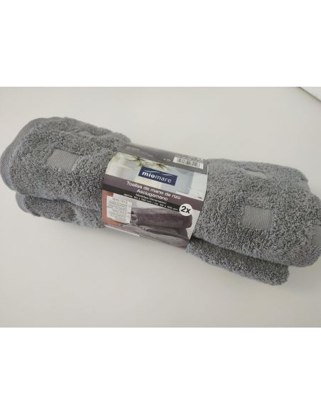 Miomare 50x100cm Hand Towels - 2pcs (Light Gray) buy in online store