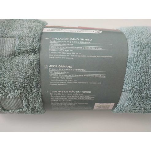 Miomare 50x100cm Hand Towels - 2pcs (Green) buy in online store