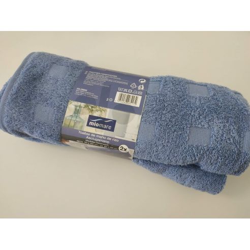 Miomare 50x100cm Hand Towels - 2pcs (Blue) buy in online store