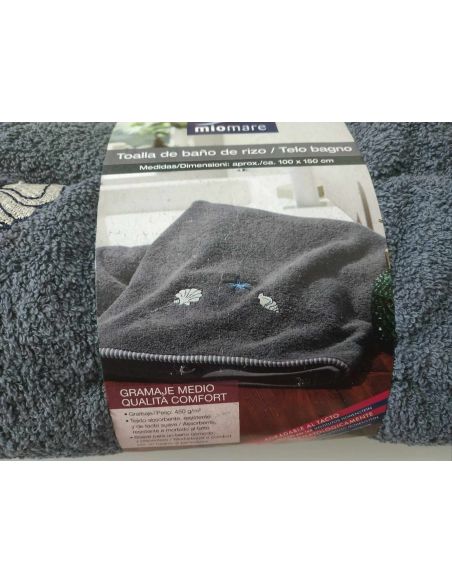 Towel Bath Miomare 100x150cm - 1pc (gray) buy in online store