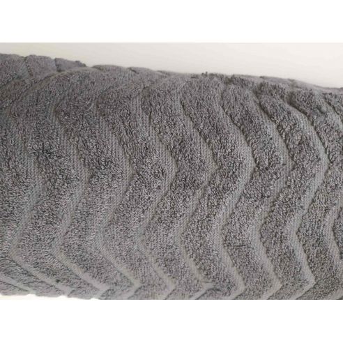Towel bath Miomare 100x150cm - 1pc (gray striped) buy in online store