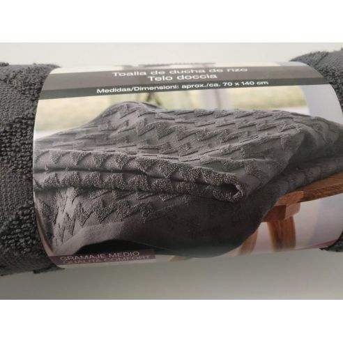 Towel Bath Miomare 70x140cm - 1pc (gray zigzag) buy in online store