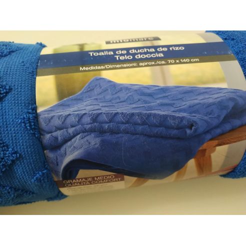 Towel Bath Miomare 70x140cm - 1pc (Blue Zigzag) buy in online store