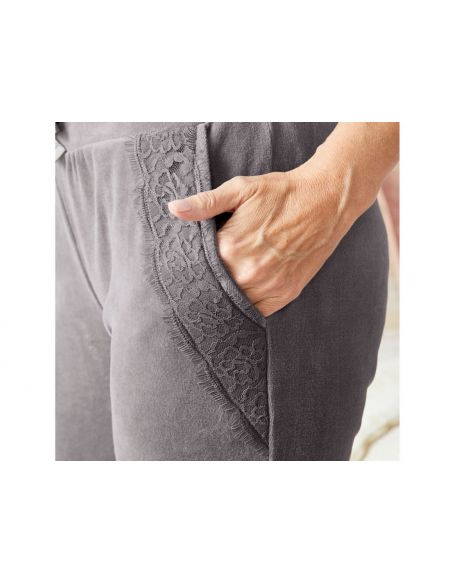 Velor Suit Esmara - Gray Lace M (40/42) buy in online store Velor Suit Esmara - Gray Lace M (40/42) buy in online store