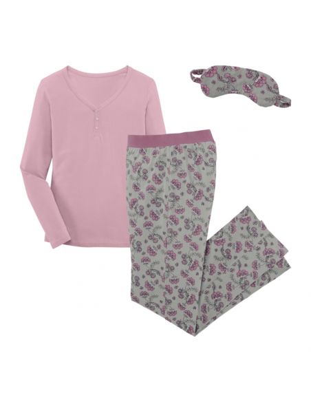 Pajamas Blue Motion Flowers - S (36/38) buy in online store