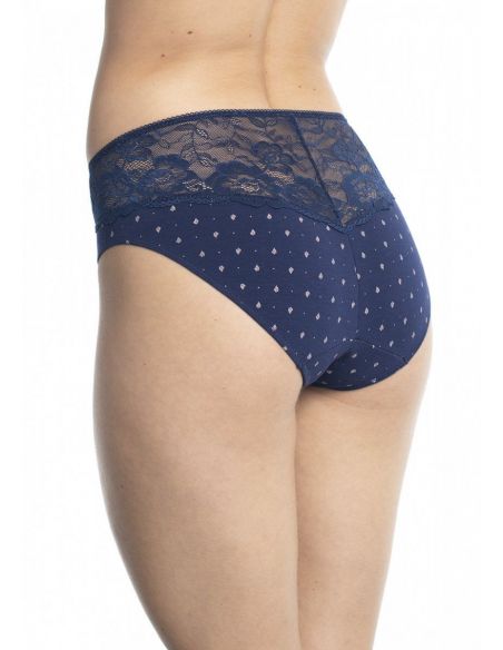 Women's Bikini Panties High Key LPC 908 A20 - Dark Blue buy in online store Women's Bikini Panties High Key LPC 908 A20 - Dark Blue buy in online store