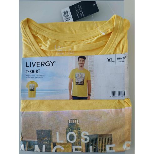 Men's Livergy T-shirt Yellow - Size XL (56/58) buy in online store