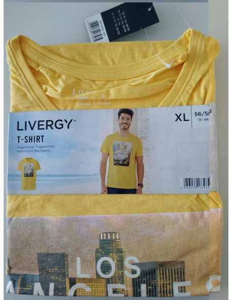 Men's Livergy T-shirt Yellow - Size XL (56/58) buy in online store Men's Livergy T-shirt Yellow - Size XL (56/58) buy in online store