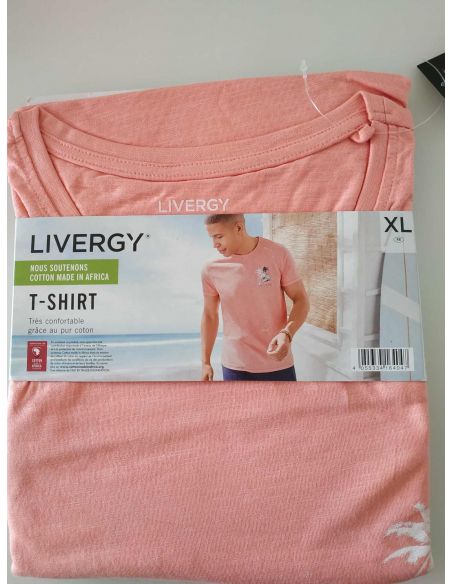 Men's Livergy T-shirt Pink - Size XL (56/58) buy in online store