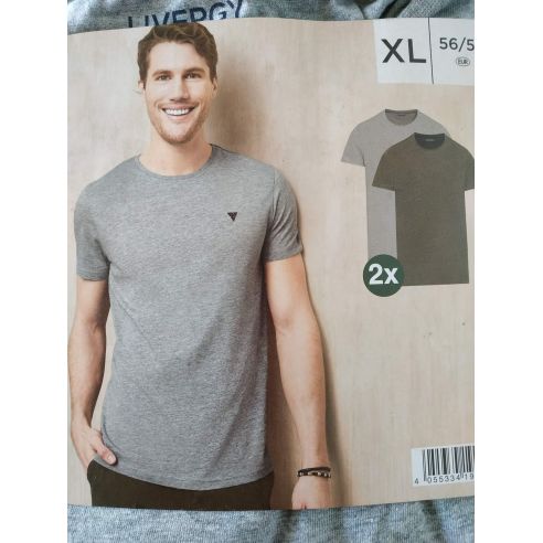 Men's Liverge Gray T-shirts, Khaki - Size XL (56/58) 2pcs buy in online store
