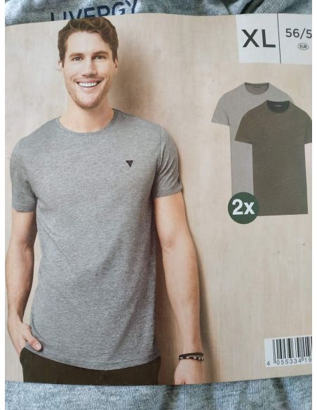 Men's Liverge Gray T-shirts, Khaki - Size XL (56/58) 2pcs buy in online store