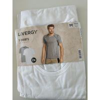Men's Livergy Gray T-shirts, White - Size M (48/50) 2pcs buy in online store 2