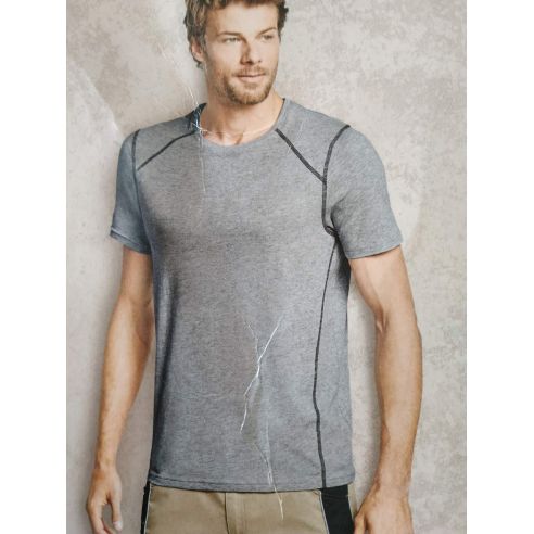 Men's Livergy Gray T-shirts, White - Size M (48/50) 2pcs buy in online store