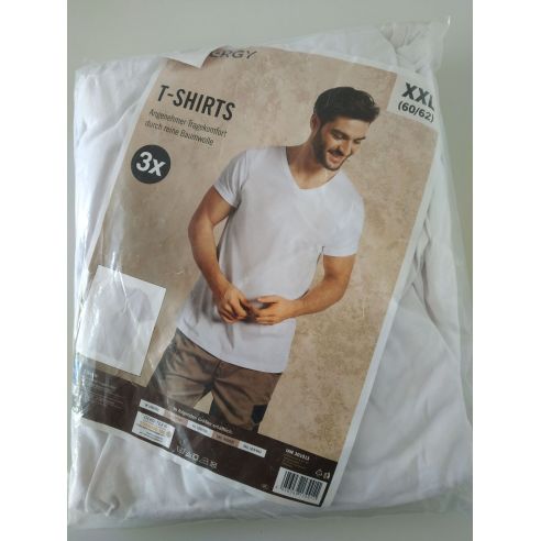 Men's Livergy White T-shirts - Size XXL (60/62) 3pcs buy in online store