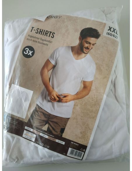 Men's Livergy White T-shirts - Size XXL (60/62) 3pcs buy in online store Men's Livergy White T-shirts - Size XXL (60/62) 3pcs buy in online store
