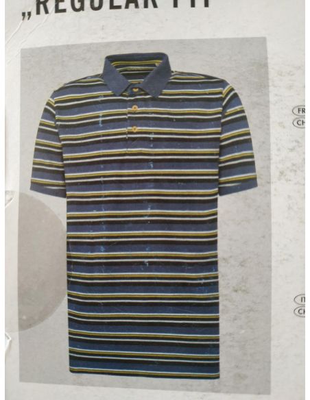Men's T-shirt Polo Liverge Striped - Size XL (56/58) buy in online store Men's T-shirt Polo Liverge Striped - Size XL (56/58) buy in online store