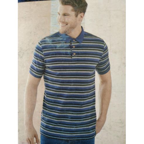 Men's T-shirt Polo Liverge Striped - Size XL (56/58) buy in online store