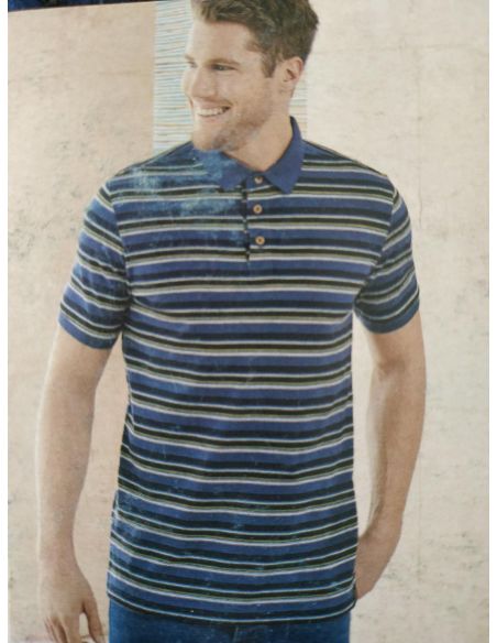 Men's T-shirt Polo Liverge Striped - Size XL (56/58) buy in online store Men's T-shirt Polo Liverge Striped - Size XL (56/58) buy in online store