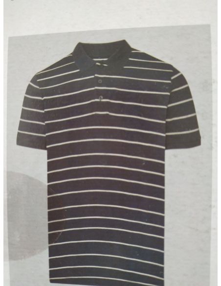 Men's Polo Livergy T-shirt White strip - size M (48/50) buy in online store