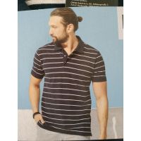 Men's Polo Livergy T-shirt White strip - size M (48/50) buy in online store