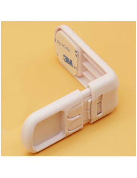 Corner lock - Two white buttons buy in online store Corner lock - Two white buttons buy in online store