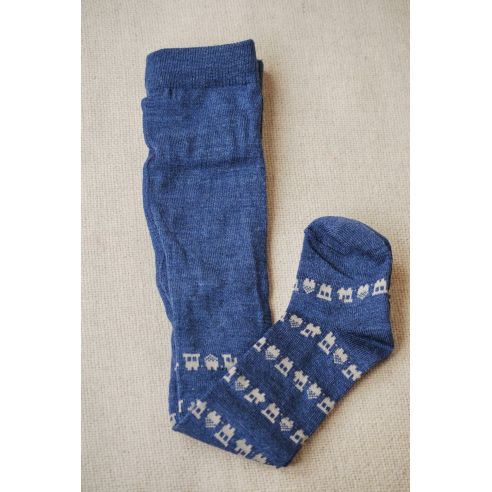 Merino wool tights 74-80 blue buy in online store