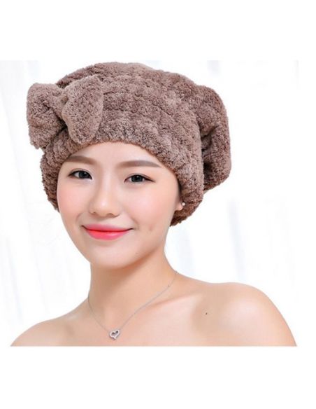 Towel-hat for drying of soft microfiber hair buy in online store