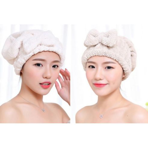 Towel-hat for drying of soft microfiber hair buy in online store
