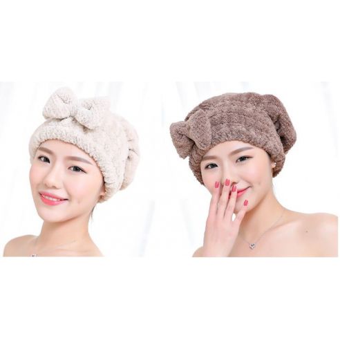 Towel-hat for drying of soft microfiber hair buy in online store