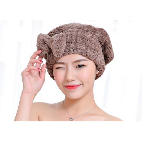 Towel-hat for drying of soft microfiber hair buy in online store