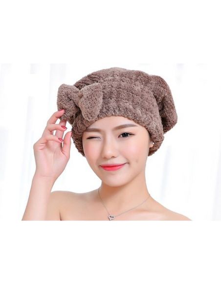 Towel-hat for drying of soft microfiber hair buy in online store