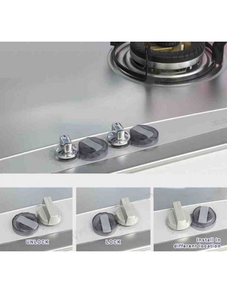 Cap with lock on FABE gas stove handles - Packaging 2pcs buy in online store Cap with lock on FABE gas stove handles - Packaging 2pcs buy in online store